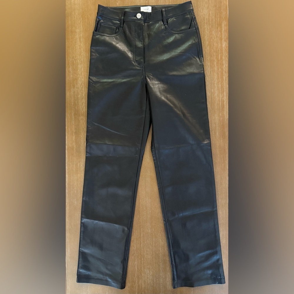 Aritzia Wilfred Women's Size 4 Melina Faux Leather Pant Black Indie Sleaze